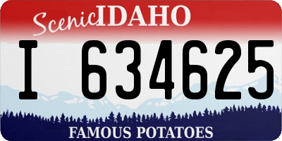 ID license plate I634625