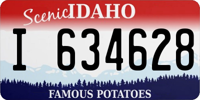 ID license plate I634628