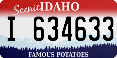 ID license plate I634633