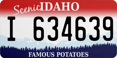 ID license plate I634639