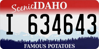 ID license plate I634643