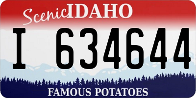 ID license plate I634644