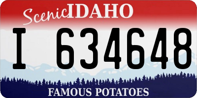 ID license plate I634648