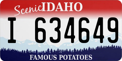 ID license plate I634649