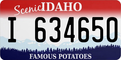 ID license plate I634650