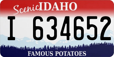 ID license plate I634652