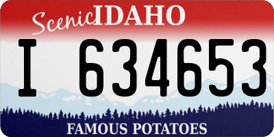 ID license plate I634653