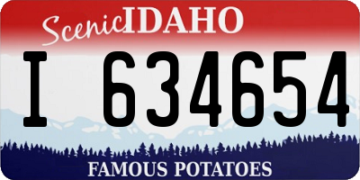 ID license plate I634654