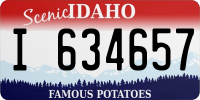 ID license plate I634657