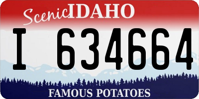ID license plate I634664