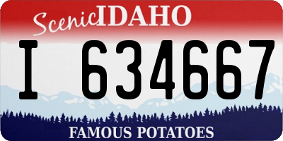 ID license plate I634667