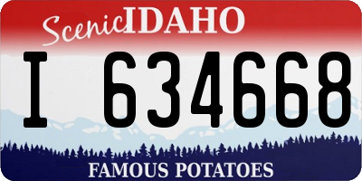 ID license plate I634668