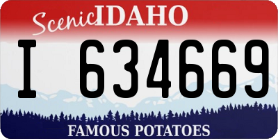 ID license plate I634669
