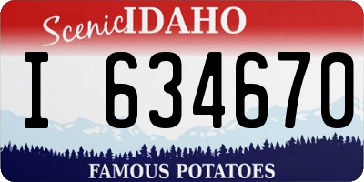 ID license plate I634670