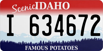 ID license plate I634672