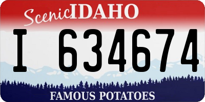 ID license plate I634674
