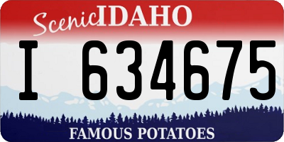 ID license plate I634675