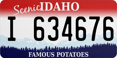 ID license plate I634676