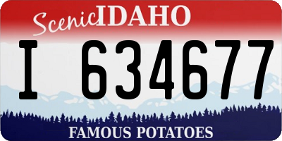 ID license plate I634677