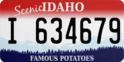 ID license plate I634679
