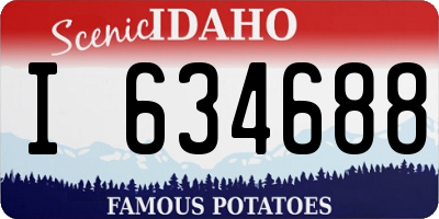 ID license plate I634688