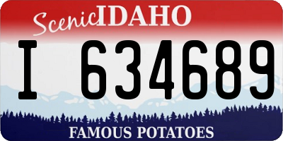 ID license plate I634689