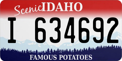 ID license plate I634692