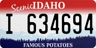 ID license plate I634694