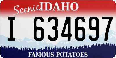 ID license plate I634697