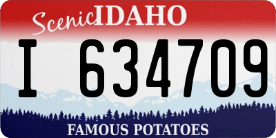 ID license plate I634709