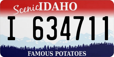 ID license plate I634711