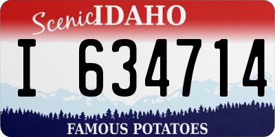 ID license plate I634714