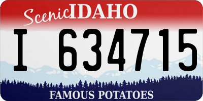 ID license plate I634715