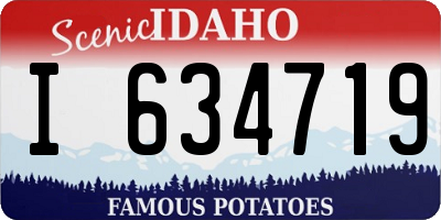 ID license plate I634719