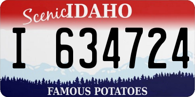 ID license plate I634724