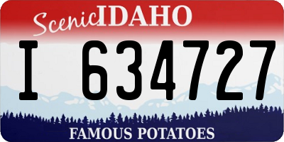 ID license plate I634727