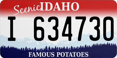 ID license plate I634730