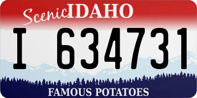 ID license plate I634731