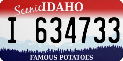 ID license plate I634733
