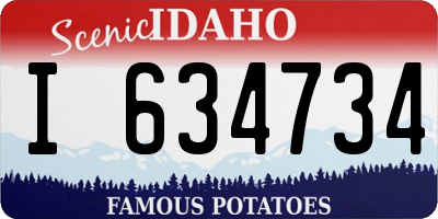 ID license plate I634734
