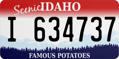 ID license plate I634737