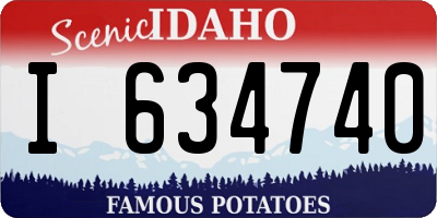 ID license plate I634740