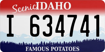 ID license plate I634741