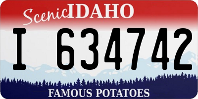 ID license plate I634742