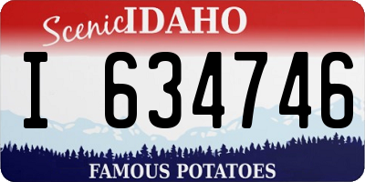 ID license plate I634746