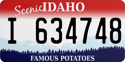 ID license plate I634748