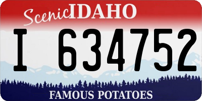 ID license plate I634752