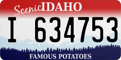 ID license plate I634753