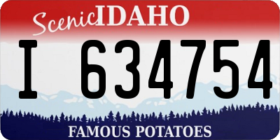 ID license plate I634754