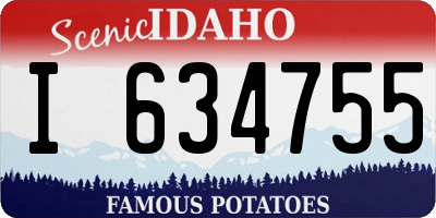 ID license plate I634755
